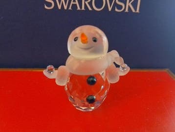 Swarovski - Beeldje - Snowman Little - 624572 - Box +, Antiek en Kunst