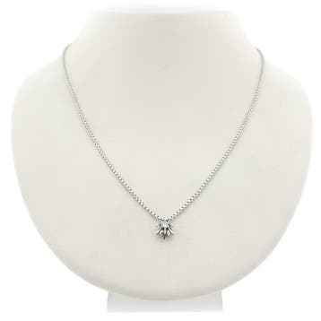 Witgouden venetiaanse ketting met vaste hanger en diamant..., Gebruikt, Ophalen of Verzenden, Met edelsteen, Goud