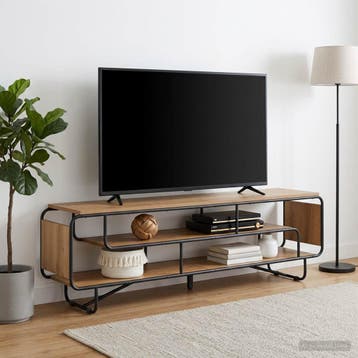 vidaXL TV-standaard 180 x 36 x 45 cm Artisanaal eiken, Huis en Inrichting, Minder dan 50 cm, Verzenden, Nieuw, Minder dan 100 cm