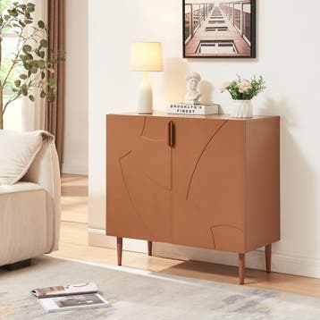 Commode Starvili dressoir 75x76x38 cm roestkleurig [en.casa], Verzenden, Nieuw