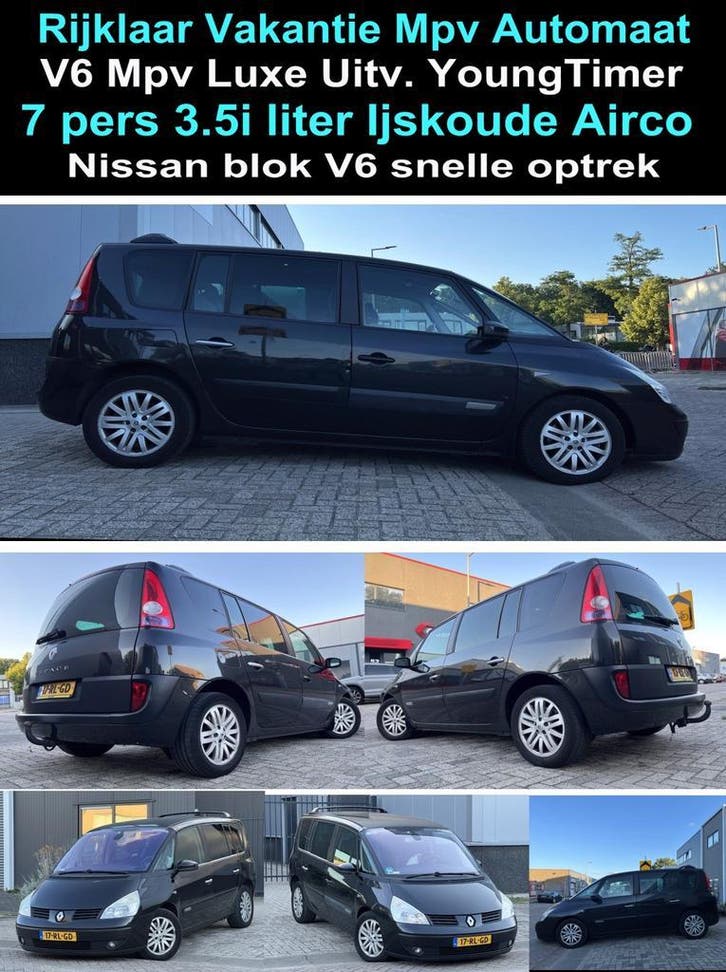 Mooie Espace 3.5i V6 M2006 Automaat Express 7pers. Inr Mog, Auto's, Renault, Origineel Nederlands, Onderhoudsboekje, Te koop, Automaat