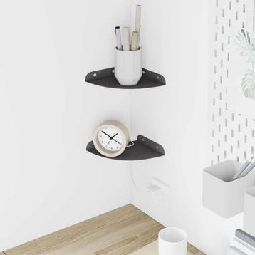 vidaXL Drijvende plank met plank met opslag 2 pcs Zwart 15 x, Verzenden, Nieuw