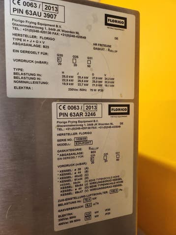 Nog niet gereviseerd - Florigo HR bakwand friteuse 7 manden, Ophalen of Verzenden, Gebruikt