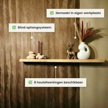 Houten wandplank  - Onbehandeld -  Groot - 4cm dik eiken, Verzenden, Nieuw
