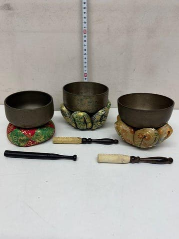 Japanse 3-klankschalen boeddhistisch Boeddha boeddhisme Orin