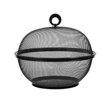 Fruitmand met Vliegenkap - Zwart - Diameter: 22,5 cm -, Verzenden, Nieuw