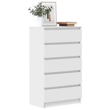 vidaXL Ladekast 60x36x103 cm bewerkt hout wit, Minder dan 50 cm, Verzenden, 100 tot 150 cm, Nieuw