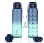 Lekro Motivatie Waterfles 1 Liter Motiverende Drinkfles met, Ophalen of Verzenden, Zo goed als nieuw