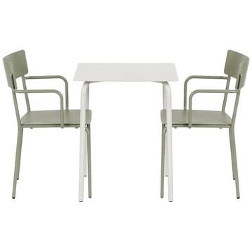 Serax August Tuinset: Eettafel S Aluminium Zand + Stoelen, Ophalen of Verzenden, Nieuw, Aluminium, Tuinset