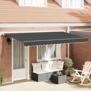 vidaXL Elektrisch zonnescherm 3,5 x 2 m Antraciet 100%, Verzenden, Nieuw