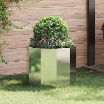 vidaXL Plantenbak Zilver 60 x 60 x 50 cm Gegalvaniseerd, Tuin en Terras, Verzenden, Nieuw, Metaal, 60 tot 100 cm