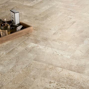 1,12 m2 6x30 beige / almond - haardplateau, Doe-het-zelf en Verbouw, Ophalen, Keramiek, Nieuw, Minder dan 20 cm