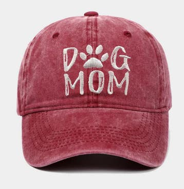 Cap Dog Mom met witte geborduurde tekst, Kleding | Dames, Hoeden en Petten, Verzenden, Sweet-One, Nieuw, One size fits all