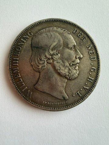 Nederland. Willem III. 2 1/2 Gulden 1863, Postzegels en Munten, Munten | Nederland
