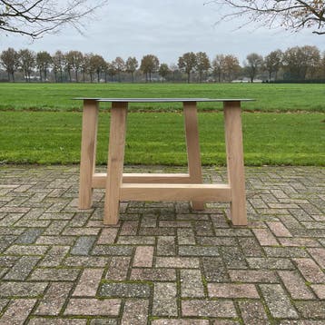 Eiken tafelpoot A-vorm, Verzenden, Nieuw