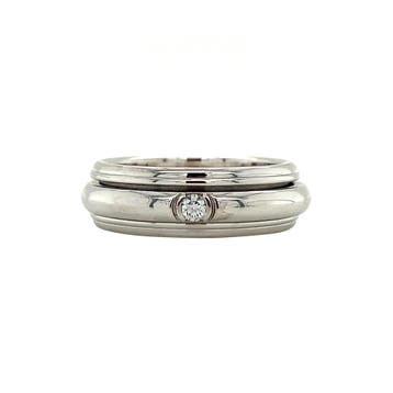Witgouden Possesion ring met diamant Piaget 18 karaat, Verzenden, Zo goed als nieuw, Goud