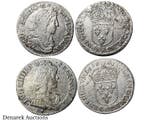 Frankrijk. Louis XIV (1643-1715). 1/12 Écu 1650 & 1664 (lot