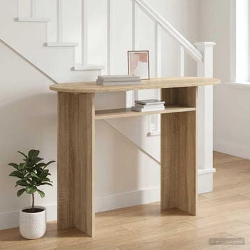 vidaXL Wandtafel Sonoma Eiken 100 x 39,5 x 75 cm Bewerkt, Huis en Inrichting, Tafels | Salontafels, Verzenden, Nieuw, Overige houtsoorten