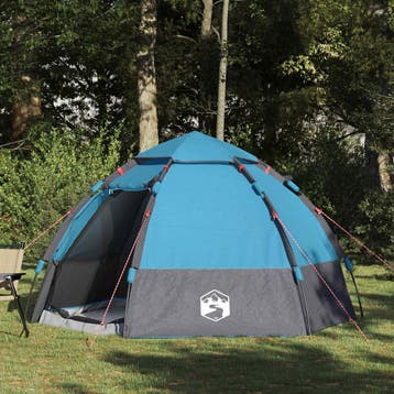 vidaXL Instant tent met regenhoes voor 4 personen met snelle, Verzenden, Nieuw, Tot en met 2