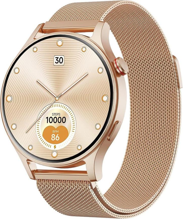 Dames Smartwatch Goud | 73% Korting | Bluetooth, Sieraden, Tassen en Uiterlijk, Smartwatches, Android, Waterdicht, Zilver, Hartslag