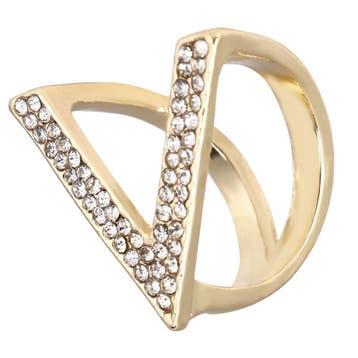 Fako Bijoux - Sjaalklem - V-Model Strass - 26x27x22mm -, Verzenden, Nieuw