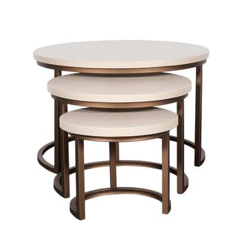 Salontafel Madison Sand | 70 cm | set van 3 | Starfurn, Ophalen of Verzenden, Nieuw
