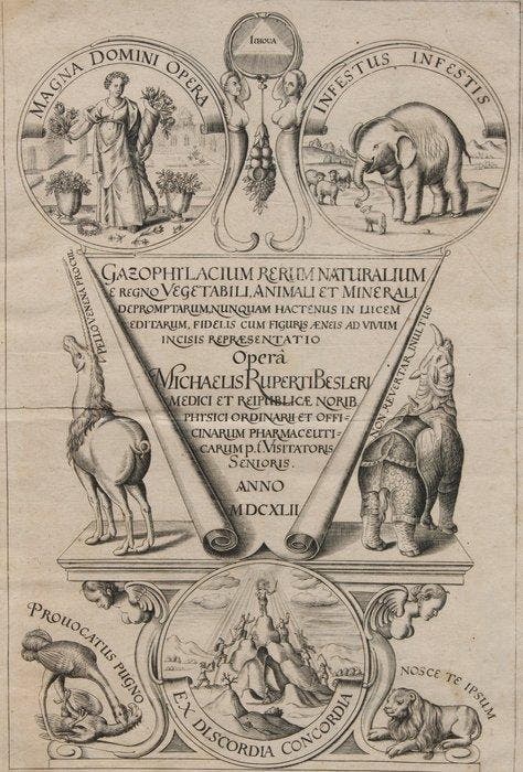 Michaelis Ruperti Besleri - Gazophylacium rerum naturalium e, Antiek en Kunst, Antiek | Boeken en Bijbels