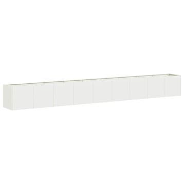 Bloembak XL staal wit | Laatste Stuk!, Tuin en Terras, 100 cm of meer, Balkon, Ophalen of Verzenden, Zo goed als nieuw