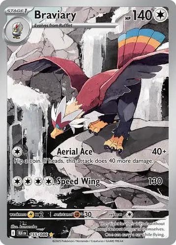 Braviary 155/086 Black Bolt, Ophalen of Verzenden, Nieuw, Losse kaart, Foil