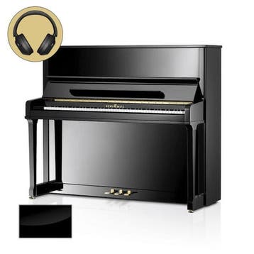 Schimmel Classic C126 T TwinTone SP messing silent piano, Nieuw, Zwart, Piano