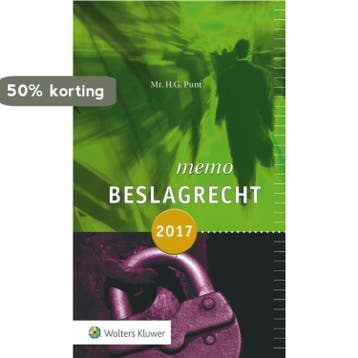 Memo beslagrecht 2017 - H.G. Punt 9789013141672, Boeken, Verzenden, Zo goed als nieuw, H.G. Punt