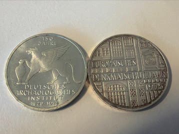 Duitsland. 5 Deutsche Mark 1975/1979 - 2 x 11,2g (.625)