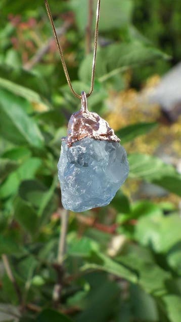 Electroformed Koperen Celestien Hanger, Verzamelen, Verzenden, Mineraal