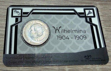 Nederland. 1/2 Gulden 1906 Historische coincard zilveren