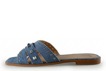 Manfield Slippers in maat 39 Blauw, Slippers, Zo goed als nieuw, Manfield, Verzenden