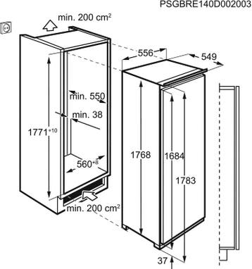 AEG LongFresh Koelkast inbouw 178 cm SFE818E9ZC, Huis en Inrichting, Ophalen of Verzenden, Nieuw
