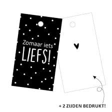 3x Cadeaulabel  Zomaar iets LIEFS (Per 3 stuks), Ophalen of Verzenden, Nieuw