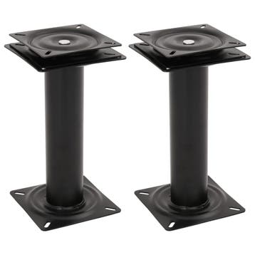 vidaXL Bootstoelpoten 2 st met 360° draaiplateau staal, Verzenden, Nieuw