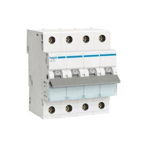 Hager Installatieautomaat 20A 3P+N C-kar MCN620E, Doe-het-zelf en Verbouw, Elektra en Kabels, Nieuw, Ophalen of Verzenden