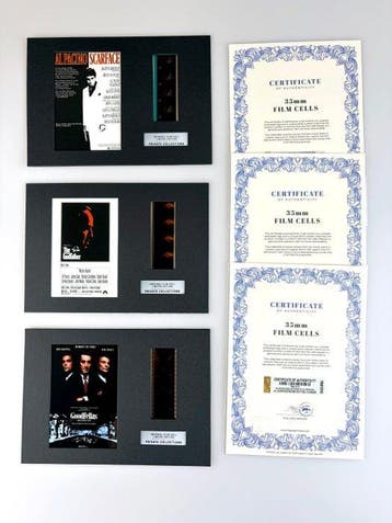 Gangster Classics – Extremely rare Set of 3 Mounted 35mm, Nieuw