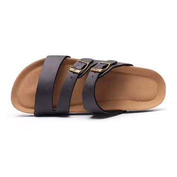 Nieuwe Sandalen met Drie Bandjes | Kurk en PVC-leer Sandalen, Kleding | Dames, Schoenen, Verzenden, Nieuw, Sandalen of Muiltjes