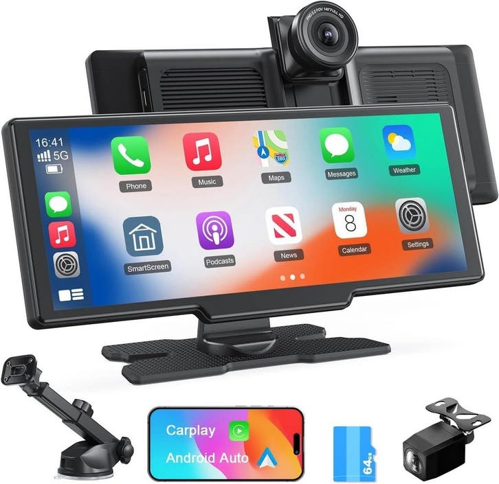 Dashcam met Apple CarPlay 4K | 52% Korting - Nieuwstaat, Auto diversen, Autoradio's, Zo goed als nieuw, Ophalen of Verzenden