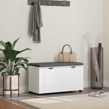 vidaXL Halbank Wit 80 x 38 x 46 cm Geïndustrialiseerd hout, Verzenden, Nieuw