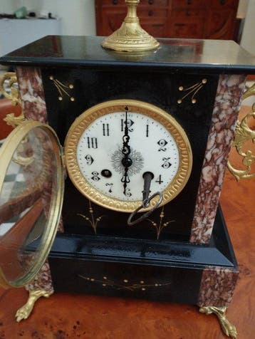 Pendule - Antiek Brons - 1850-1900, Antiek en Kunst, Antiek | Klokken