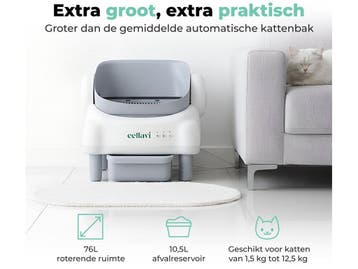 Cellavi Automatische Kattenbak - Zelfreinigende Kattenbak, Verzenden, Zo goed als nieuw
