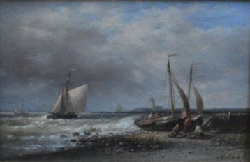 Abraham Hulk sr. (1813-1897) - Boten aan de kust