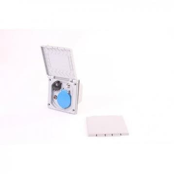 Inbouwstekkerdoos 230V/12V/Ant/Sat Zilvergrijs, Ophalen of Verzenden, Nieuw