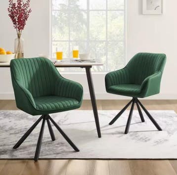 2 Gestoffeerde Eetkamerstoelen – Fluweel en Comfort, Huis en Inrichting, Stoelen, Verzenden, Nieuw