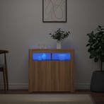 vidaXL Dressoir met LED-verlichting 80x35x75 cm sonoma, Verzenden, Nieuw, 50 tot 100 cm, 25 tot 50 cm