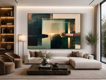Lea Ottavi - Emerald Light Reflection · XXL · Hand signed